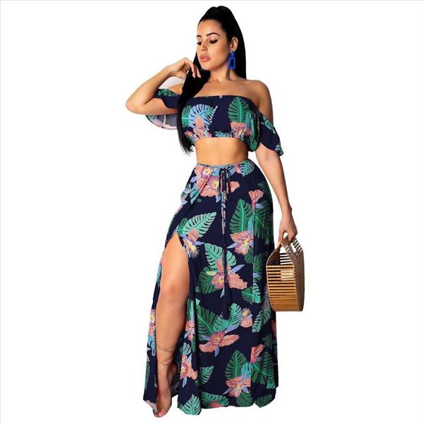 2021 summer two piece set women off shoulder ruffles crop skirts floral print 2 piece suits floral print female casual, Gray
2021 summer two piece set women off shoulder ruffles crop skirts floral print 2 piece suits floral print female casual, Gray
