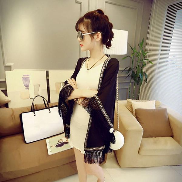 new white chiffon loose boho kimono beach summer women casual cardigan tassel blouse shirt beachwear
new white chiffon loose boho kimono beach summer women casual cardigan tassel blouse shirt beachwear