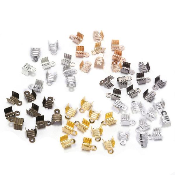 200pcs gold silve small cord end tip fold over three-wire clasp crimp bead cord buckle connector for jewelry making supp jllvdt, Silver
200pcs gold silve small cord end tip fold over three-wire clasp crimp bead cord buckle connector for jewelry making supp jllvdt, Silver