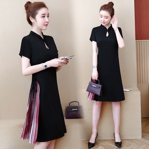 women will see vintage patchwork plus size thin casual dress party women's clothes ugnl, Black;gray
women will see vintage patchwork plus size thin casual dress party women's clothes ugnl, Black;gray