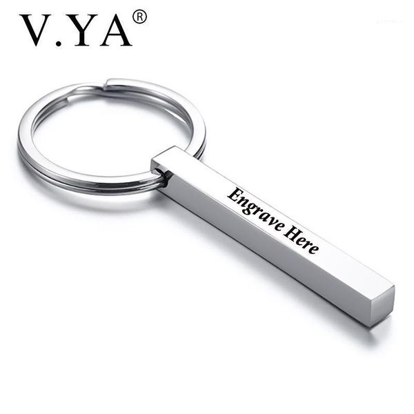keychains v.ya engraved bar fashion for men/women logo key chains tainless steel gift1, Silver
keychains v.ya engraved bar fashion for men/women logo key chains tainless steel gift1, Silver