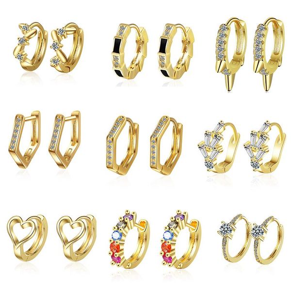 hoop & huggie meetsoft pretty 925 sterling silver prevent allergy earrings for women party fine jewelry wholesale accessory gift, Golden;silver
hoop & huggie meetsoft pretty 925 sterling silver prevent allergy earrings for women party fine jewelry wholesale accessory gift, Golden;silver