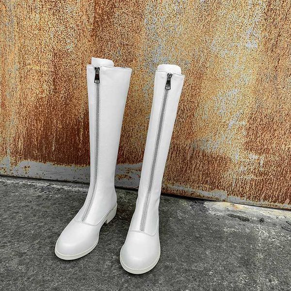 full leather boots popular in autumn and winter 2020 white high boots with leather front zipper, Black
full leather boots popular in autumn and winter 2020 white high boots with leather front zipper, Black