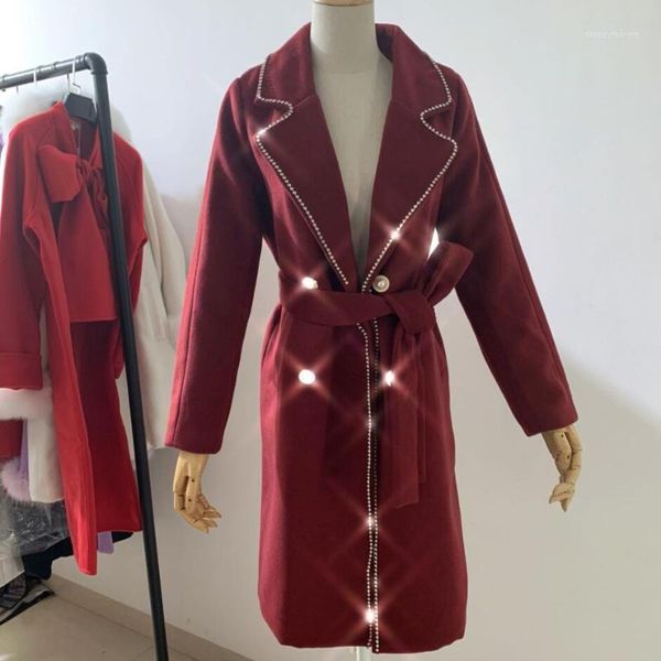 women's wool & blends fashion pearl cashmere coat women autumn winter double breasted long overcoat1, Black
women's wool & blends fashion pearl cashmere coat women autumn winter double breasted long overcoat1, Black