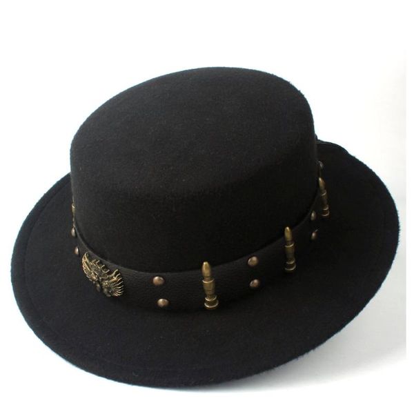 wide brim hats women men wool flat hat outdoor casual wild homburg bowler size 56-58cm, Blue;gray
wide brim hats women men wool flat hat outdoor casual wild homburg bowler size 56-58cm, Blue;gray
