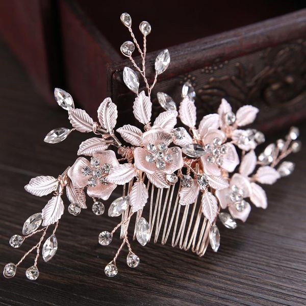 rose gold leaf bridal hair comb clip handmade vintage tiara crystal wedding headpiece gold bride hair accessories hairpin, Golden;silver
rose gold leaf bridal hair comb clip handmade vintage tiara crystal wedding headpiece gold bride hair accessories hairpin, Golden;silver