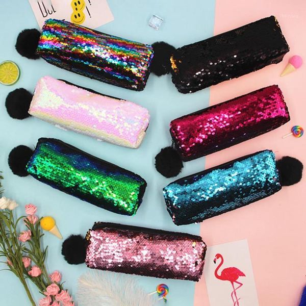 1 pc reversible sequin makeup bag double color zipper women cosmetic storage bag with fur ball travel make up dropship1
1 pc reversible sequin makeup bag double color zipper women cosmetic storage bag with fur ball travel make up dropship1