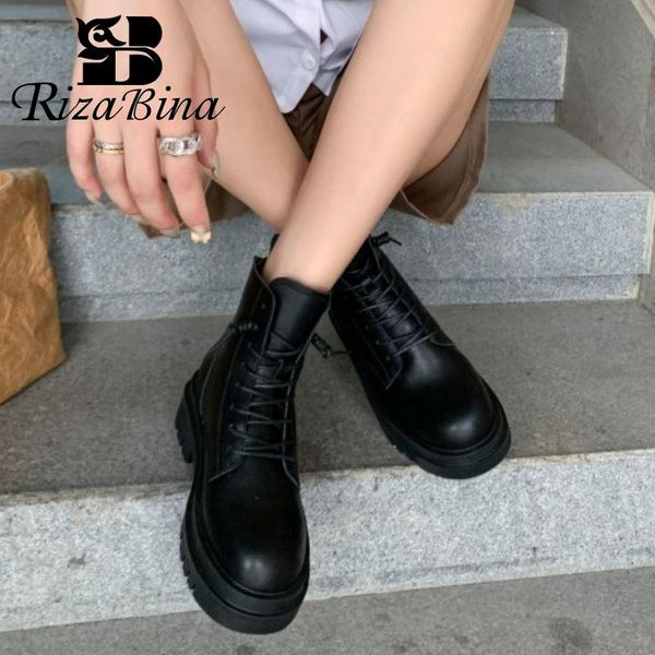 boots rizabina real leather women ankle flats round toe zipper shoes cross strap warm winter party footwear size 34-39, Black
boots rizabina real leather women ankle flats round toe zipper shoes cross strap warm winter party footwear size 34-39, Black