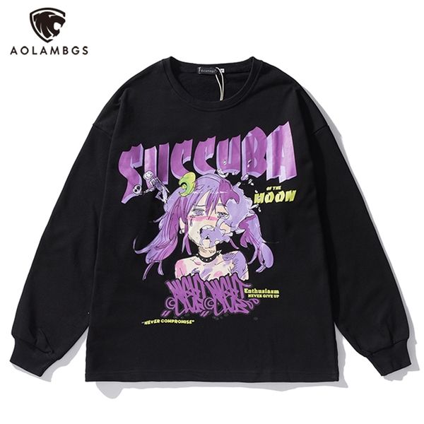 aolamegs men sweatshirt vaporwave purple hair girl comics print o-neck loose cozy japanese harajuku high street couple pullover 201127, Black
aolamegs men sweatshirt vaporwave purple hair girl comics print o-neck loose cozy japanese harajuku high street couple pullover 201127, Black