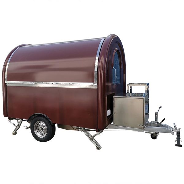 dark red concession trailer usa food truck