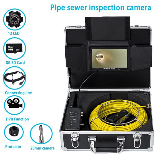 7inch 20m cable pipe sewer inspection camera 23mm lens industrial pipeline drain endoscope video recorder system
7inch 20m cable pipe sewer inspection camera 23mm lens industrial pipeline drain endoscope video recorder system