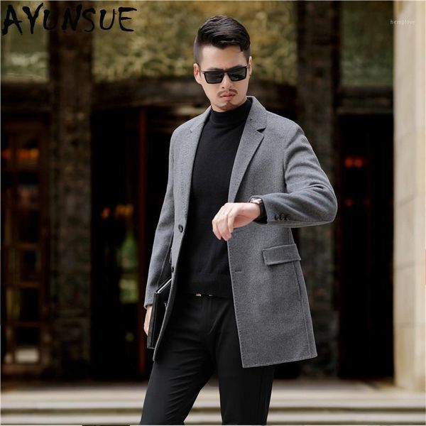 ayunsue double sided winter jacket men's wool coat 2020 new plus size casual long coat for men business casual overcoat lx23231, Black
ayunsue double sided winter jacket men's wool coat 2020 new plus size casual long coat for men business casual overcoat lx23231, Black