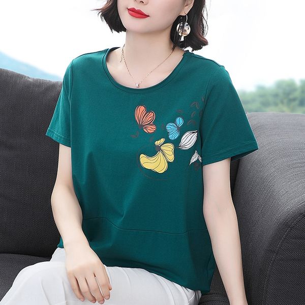 2020 summer short sleeve coatloose korean middle aged and elderly women's 40 year old printed middle aged mother's trjp7, White
2020 summer short sleeve coatloose korean middle aged and elderly women's 40 year old printed middle aged mother's trjp7, White