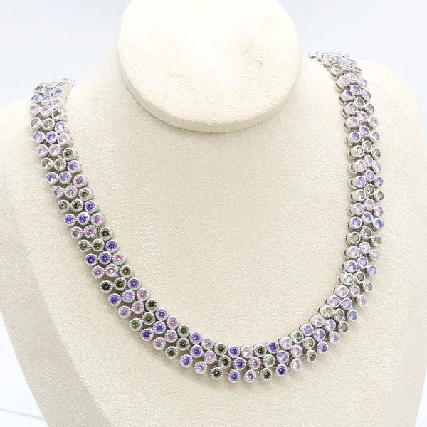 multicolor zircnoia silver color jewelry sets for women necklace earrings set bridal birthday gift
multicolor zircnoia silver color jewelry sets for women necklace earrings set bridal birthday gift