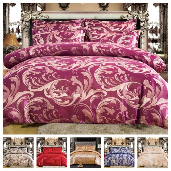 luxury 2 or 3pcs bedding set satin jacquard duvet cover sets with zipper closure 1 quilt cover + 1/2 pillowcases us/eu/au size
luxury 2 or 3pcs bedding set satin jacquard duvet cover sets with zipper closure 1 quilt cover + 1/2 pillowcases us/eu/au size