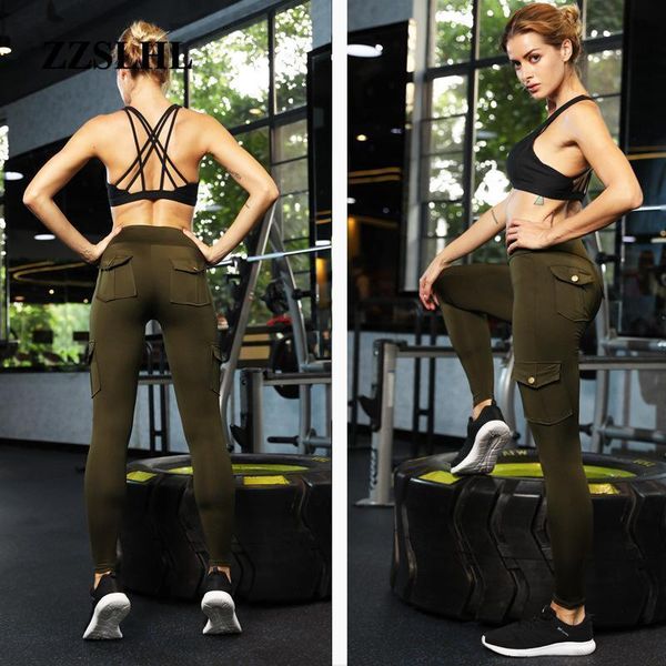 solid army green yoga pants with pockets sport leggings fitness women trousers gym clothes training running compression tights, White;red
solid army green yoga pants with pockets sport leggings fitness women trousers gym clothes training running compression tights, White;red