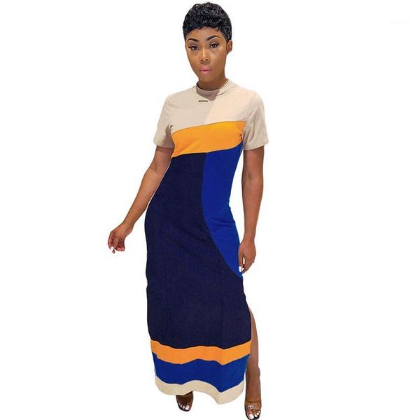 2020 summer t shirt dress women short sleeve round neck patchwork bodycon maxi dress slit side casual long plus size1, Black;gray
2020 summer t shirt dress women short sleeve round neck patchwork bodycon maxi dress slit side casual long plus size1, Black;gray