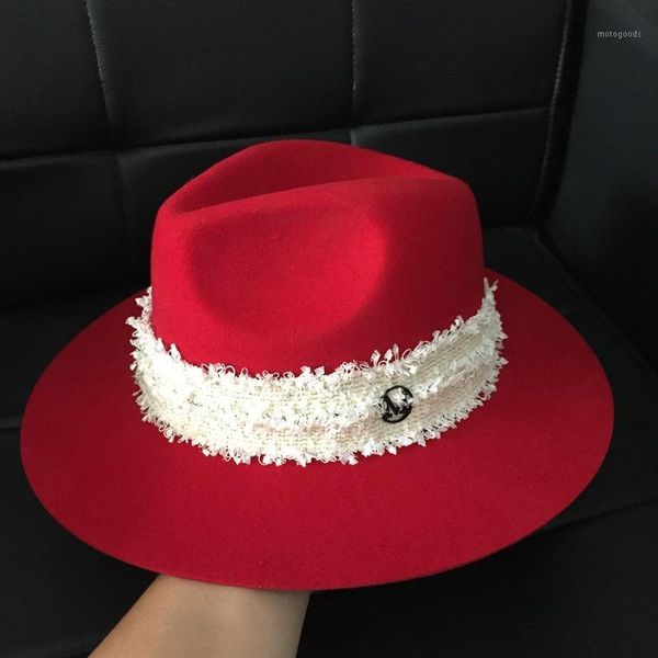 stingy brim hats 01910-nao-red wool white ribbon english elegance lady fedoras cap women panama jazz hat1, Blue;gray
stingy brim hats 01910-nao-red wool white ribbon english elegance lady fedoras cap women panama jazz hat1, Blue;gray
