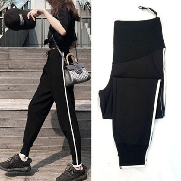 pregnant women 's sports pants spring and autumn loose thin style fashion casual belly lifting trousers tide mom black leggings, White
pregnant women 's sports pants spring and autumn loose thin style fashion casual belly lifting trousers tide mom black leggings, White