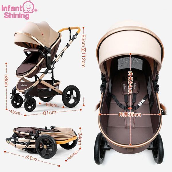 strollers# infant shining luxurious baby stroller 4 wheels portable travel carriage folding prams aluminum frame high landscape car1
strollers# infant shining luxurious baby stroller 4 wheels portable travel carriage folding prams aluminum frame high landscape car1