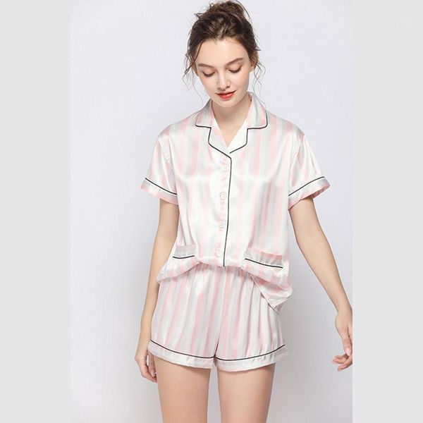 women's sleepwear pajamas female summer est silk for women sweet pyjamas woman elegance short sleeve homewear ladies sets1, Black;red
women's sleepwear pajamas female summer est silk for women sweet pyjamas woman elegance short sleeve homewear ladies sets1, Black;red
