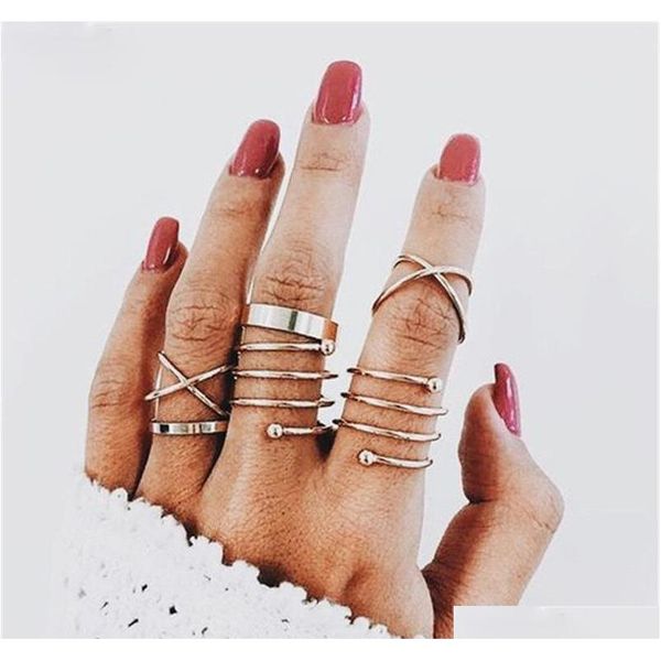 fashion jewelry vintage gold ring set combine joint ring band ring toes r sqcnwt homes2007, Silver
fashion jewelry vintage gold ring set combine joint ring band ring toes r sqcnwt homes2007, Silver