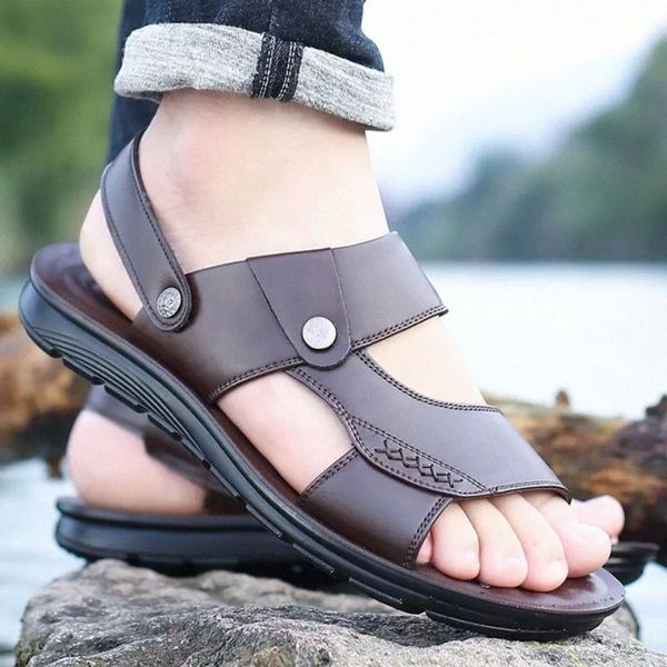 2020 summer platform sandals men shoes genuine leather slippers shoes men sandals solid plus size new calzado hombre #nv53, Black
2020 summer platform sandals men shoes genuine leather slippers shoes men sandals solid plus size new calzado hombre #nv53, Black