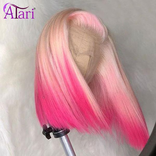 lace wigs bob pink wig orange fornt virgin human hair for women short front straight, Black;brown
lace wigs bob pink wig orange fornt virgin human hair for women short front straight, Black;brown