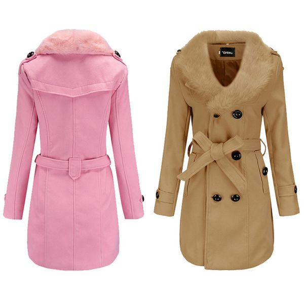 woolen coat women's mid-length large fur collar double breasted ladies winter overcoat korean double-sided cashmere outwear z468, Black
woolen coat women's mid-length large fur collar double breasted ladies winter overcoat korean double-sided cashmere outwear z468, Black