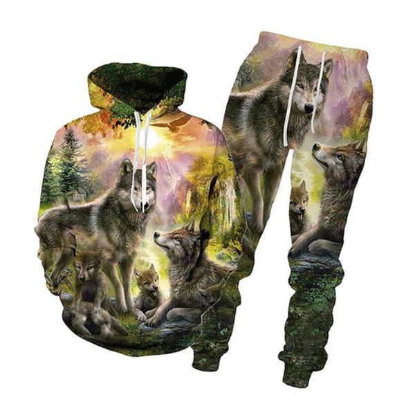 2021 new men/womens halloween wolf funny 3d print fashion tracksuits hip hop pants + hoodies rf012, Gray
2021 new men/womens halloween wolf funny 3d print fashion tracksuits hip hop pants + hoodies rf012, Gray