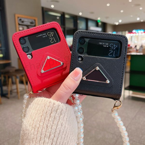 z flip 4 case for samsung galaxy z flip3 leather cover luxury pearl chain wristband women fashion designer brand phone cases for galaxy z fl
z flip 4 case for samsung galaxy z flip3 leather cover luxury pearl chain wristband women fashion designer brand phone cases for galaxy z fl