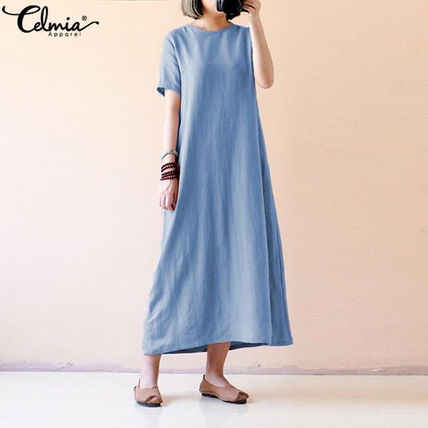 party dresses 2021 summer women dress celmia casual short sleeve loose vintage cotton linen plus size beach long maxi vestidos 5xl, White;black
party dresses 2021 summer women dress celmia casual short sleeve loose vintage cotton linen plus size beach long maxi vestidos 5xl, White;black