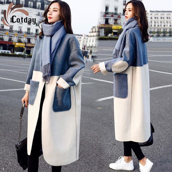 cotday wool a-line loose joining together autumn pockets long 2020 fashion casual open stitch winter warm women woolen coat, Black
cotday wool a-line loose joining together autumn pockets long 2020 fashion casual open stitch winter warm women woolen coat, Black