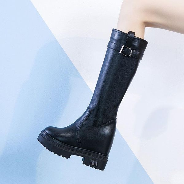 boots leather women 2021 autumn and winter thick-soled leisure women's shoe for, Black
boots leather women 2021 autumn and winter thick-soled leisure women's shoe for, Black