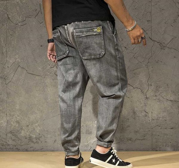 34-46 loose jeans men drawstring slim denim joggers stretch male jean pencil pants gray men's jeans fashion casual embroidery, Blue
34-46 loose jeans men drawstring slim denim joggers stretch male jean pencil pants gray men's jeans fashion casual embroidery, Blue