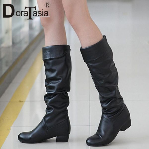 doratasia leisure lady brand solid mid calf boots casual classic boots women round toe zipper med heel wholesale shoes woman, Black
doratasia leisure lady brand solid mid calf boots casual classic boots women round toe zipper med heel wholesale shoes woman, Black