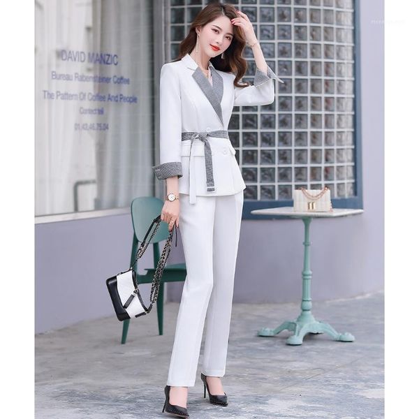 women's suits & blazers fashion women blazer with belt long sleeve double- breasted pants suit office ladies two-piece sets white1, White;black
women's suits & blazers fashion women blazer with belt long sleeve double- breasted pants suit office ladies two-piece sets white1, White;black