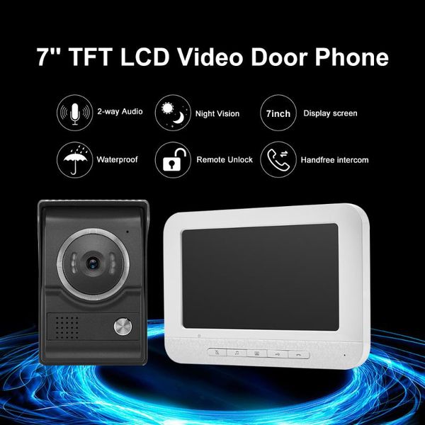 7inch video door phone doorbell intercom tft-lcd screen with waterproof digital doorbell camera ir night vision intercom system
7inch video door phone doorbell intercom tft-lcd screen with waterproof digital doorbell camera ir night vision intercom system