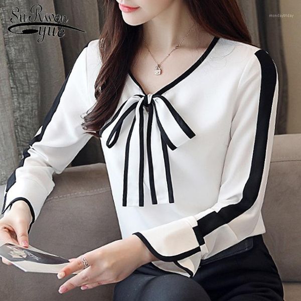 fashion women blouses 2020 long sleeve shirt women chiffon blouse white bow v-neck blouse shier blusas 1026 401
fashion women blouses 2020 long sleeve shirt women chiffon blouse white bow v-neck blouse shier blusas 1026 401
