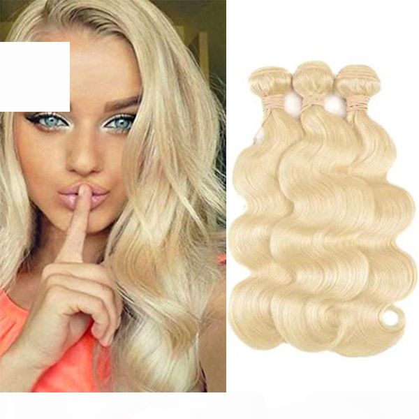 brazilian body wave hair grade 8a color #613 bleach blonde human hair weave bundles brazilian hair extensions 3 pcs 10-30 inch double wefts, Black;brown 
brazilian body wave hair grade 8a color #613 bleach blonde human hair weave bundles brazilian hair extensions 3 pcs 10-30 inch double wefts, Black;brown