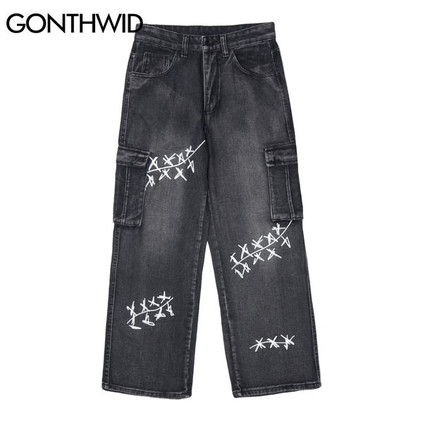 gonthwid cargo denim jeans hip hop graffiti print casual loose baggy pants streetwear mens harajuku casual trousers black male q0105, Black;white
gonthwid cargo denim jeans hip hop graffiti print casual loose baggy pants streetwear mens harajuku casual trousers black male q0105, Black;white