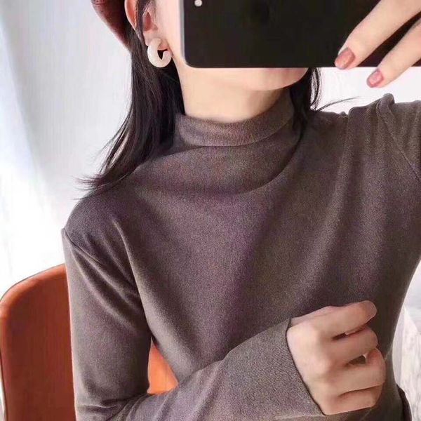 new high collar pullover sweater pullover cationic double lapel bottom sweater for women's high collar goddess dress in autumn and wint, White;black
new high collar pullover sweater pullover cationic double lapel bottom sweater for women's high collar goddess dress in autumn and wint, White;black