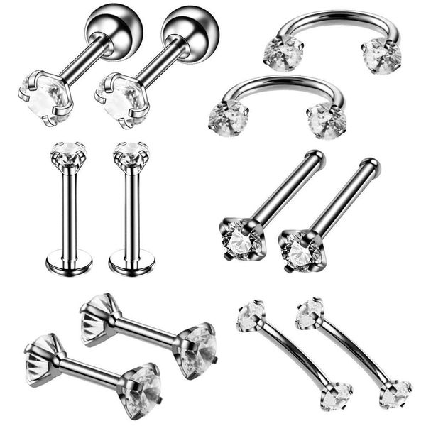 12piece хирургическая сталь кристалл губная пирсинг set брови пирсинг носа lot stud пакет подкова пирсинг козелка ювелирные изделия серьги w, Slivery;golden
12piece хирургическая сталь кристалл губная пирсинг set брови пирсинг носа lot stud пакет подкова пирсинг козелка ювелирные изделия серьги w, Slivery;golden