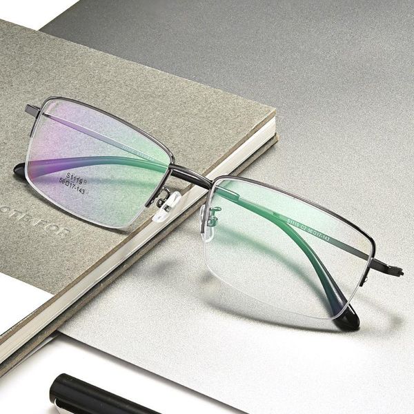 men business style half rim eye glasses alloy frame glasses shortsighted spectacles with spring hinges new arrival, Black
men business style half rim eye glasses alloy frame glasses shortsighted spectacles with spring hinges new arrival, Black