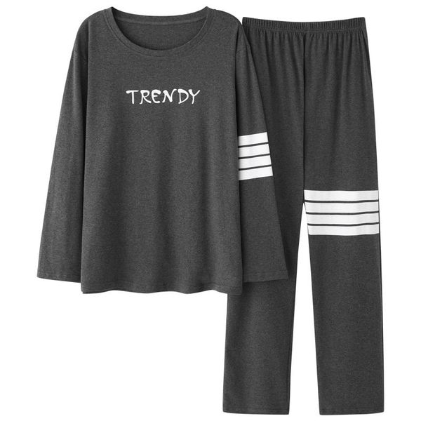 men's sleepwear xizou men cotton warm o-neck pajama set long sleeve fashion trend autumn winter daily leisure loose pijama sets, Black;brown
men's sleepwear xizou men cotton warm o-neck pajama set long sleeve fashion trend autumn winter daily leisure loose pijama sets, Black;brown