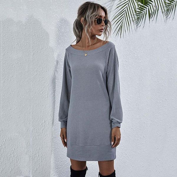 2021 autumn knitted dress women off shoulder sweater dress ladies loose party long sleeve female, Black;gray
2021 autumn knitted dress women off shoulder sweater dress ladies loose party long sleeve female, Black;gray