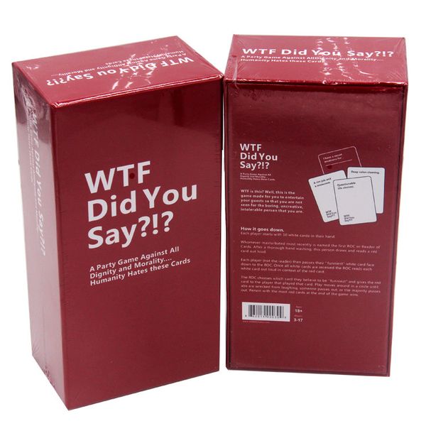 wholesale wtf did you say a party game against all dignity and morality full game xl set of 594 cards
wholesale wtf did you say a party game against all dignity and morality full game xl set of 594 cards