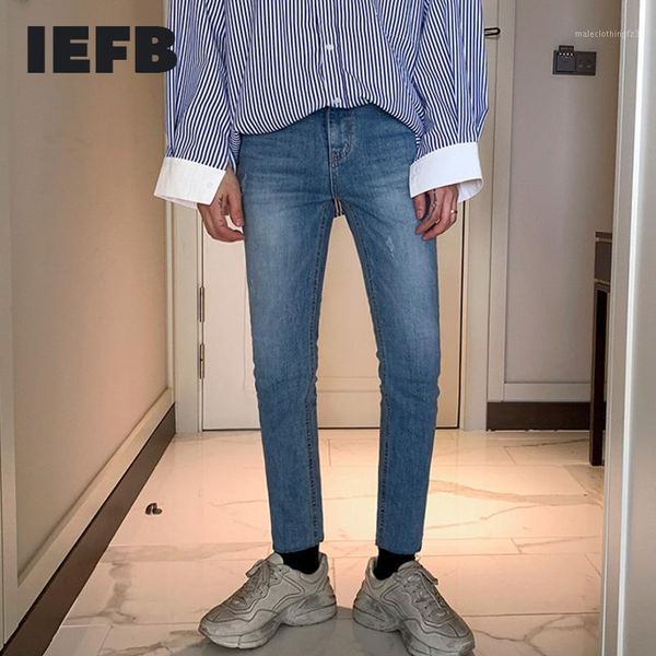 men's jeans iefb men's clothing cropped autumn korean small leg pants slim denim blue trousers for male streetwear fashion 9y42931
men's jeans iefb men's clothing cropped autumn korean small leg pants slim denim blue trousers for male streetwear fashion 9y42931