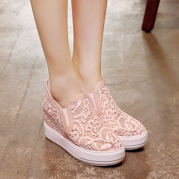 fashion brethable lace pink white sneaker summer sneakers for women casual shoes hidden heel wedge platform vulcanize shoe woman y200424, Black
fashion brethable lace pink white sneaker summer sneakers for women casual shoes hidden heel wedge platform vulcanize shoe woman y200424, Black