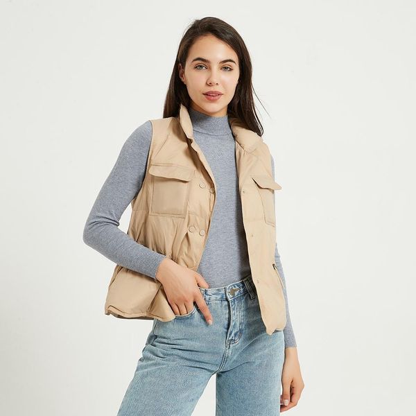 2021 new womens vest winter warm down cotton lace-up jacket female vests mandarin collar sleeveless waistcoat autumn h76b, Black
2021 new womens vest winter warm down cotton lace-up jacket female vests mandarin collar sleeveless waistcoat autumn h76b, Black